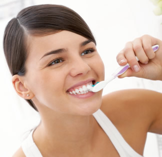 brushing and flossing